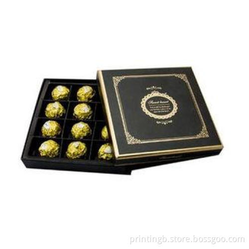 Classical Black Recycled Cardboard Gift Boxes packaging Cho